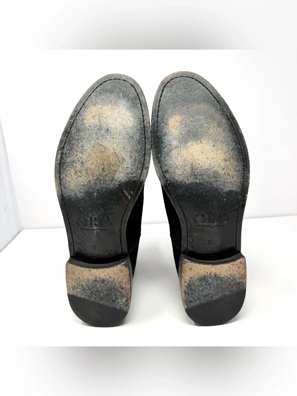 Oro Men's Black Suede Chelsea Boots Made in Spain